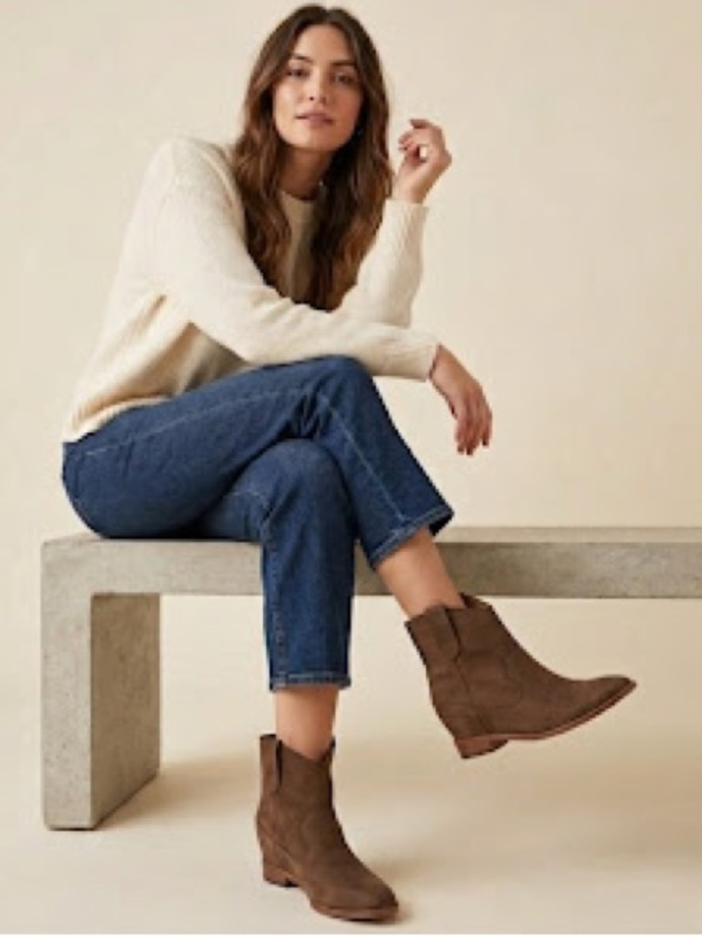 Rowen Brown Nubuck Ankle Boots Western Size 7